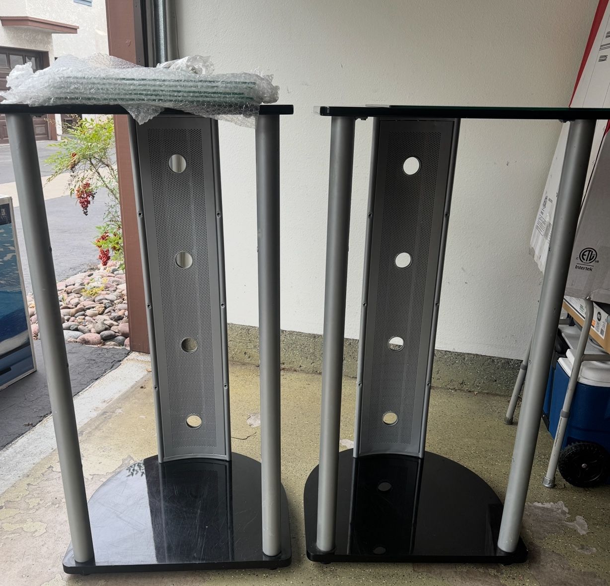 Two Tower Glass Shelves