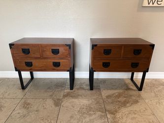 Solid wood dovetail side table nightstands