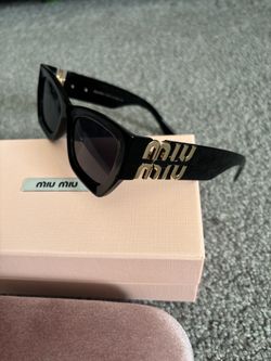 Black Miu Miu Cat Eye Sunglasses