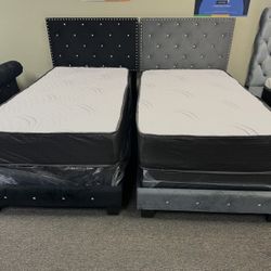 New Queen Size Bed With Mattress And Free Delivery 