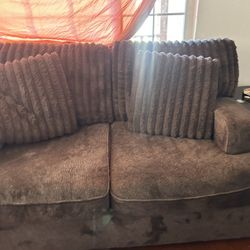 Brown oversized couches