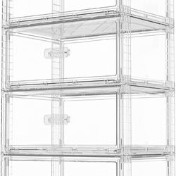 Vtopmart 4 Pack Large Clear Stackable Storage Drawers 27QT