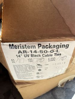 14” Cable Ties Black Packs Of 50, (5000 Total)