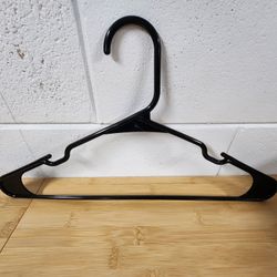 75 Black Plastic Hangers