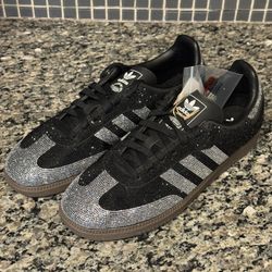 Size 11.5W/10M – adidas Samba OG Rhinestone Black Silver (RARE SIZE)