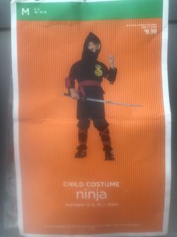 Kids ninja costume M 6-8