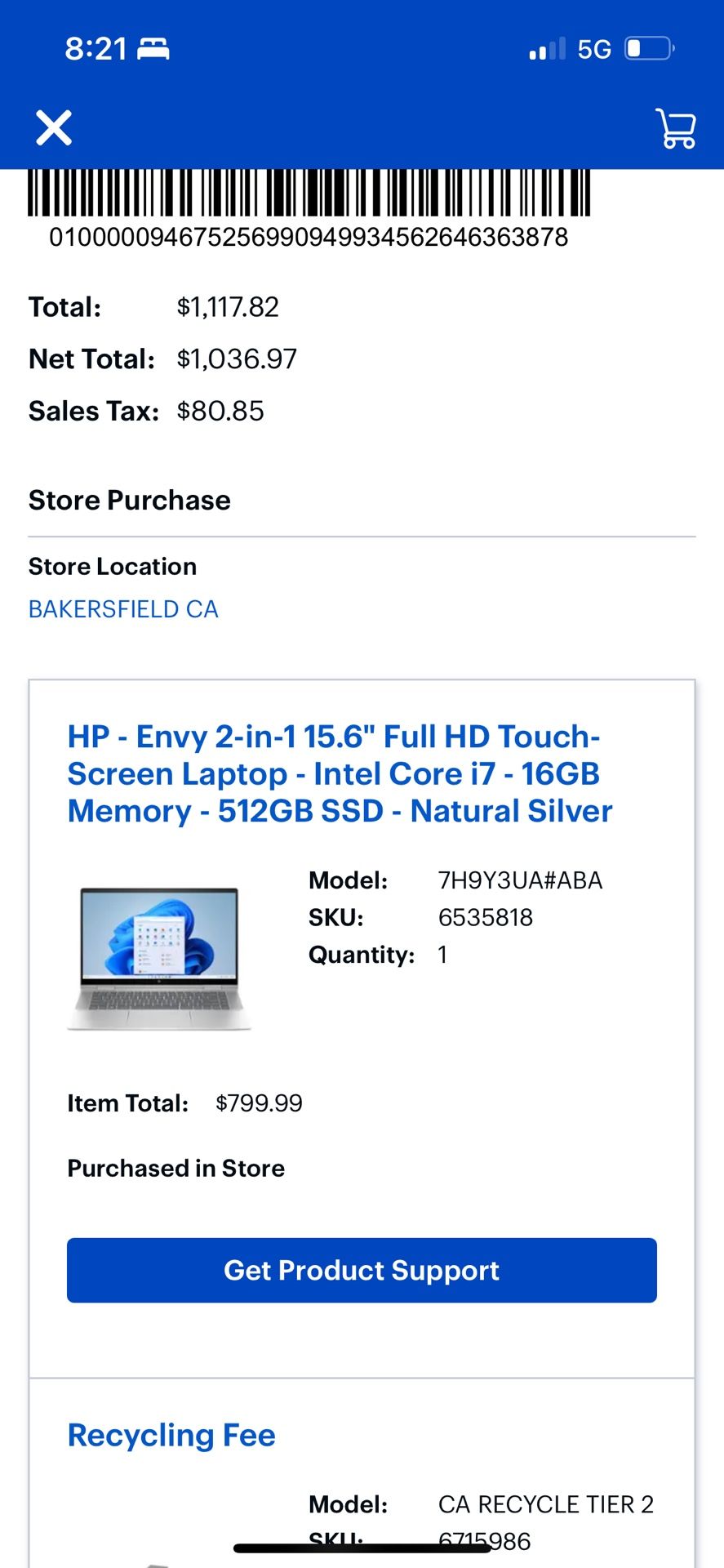 HP-Envy 2 -in -1 Touch Screen laptop