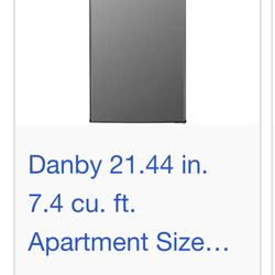 Danby Stainless Steel Refrigerator 7.4 Cubic Feet
