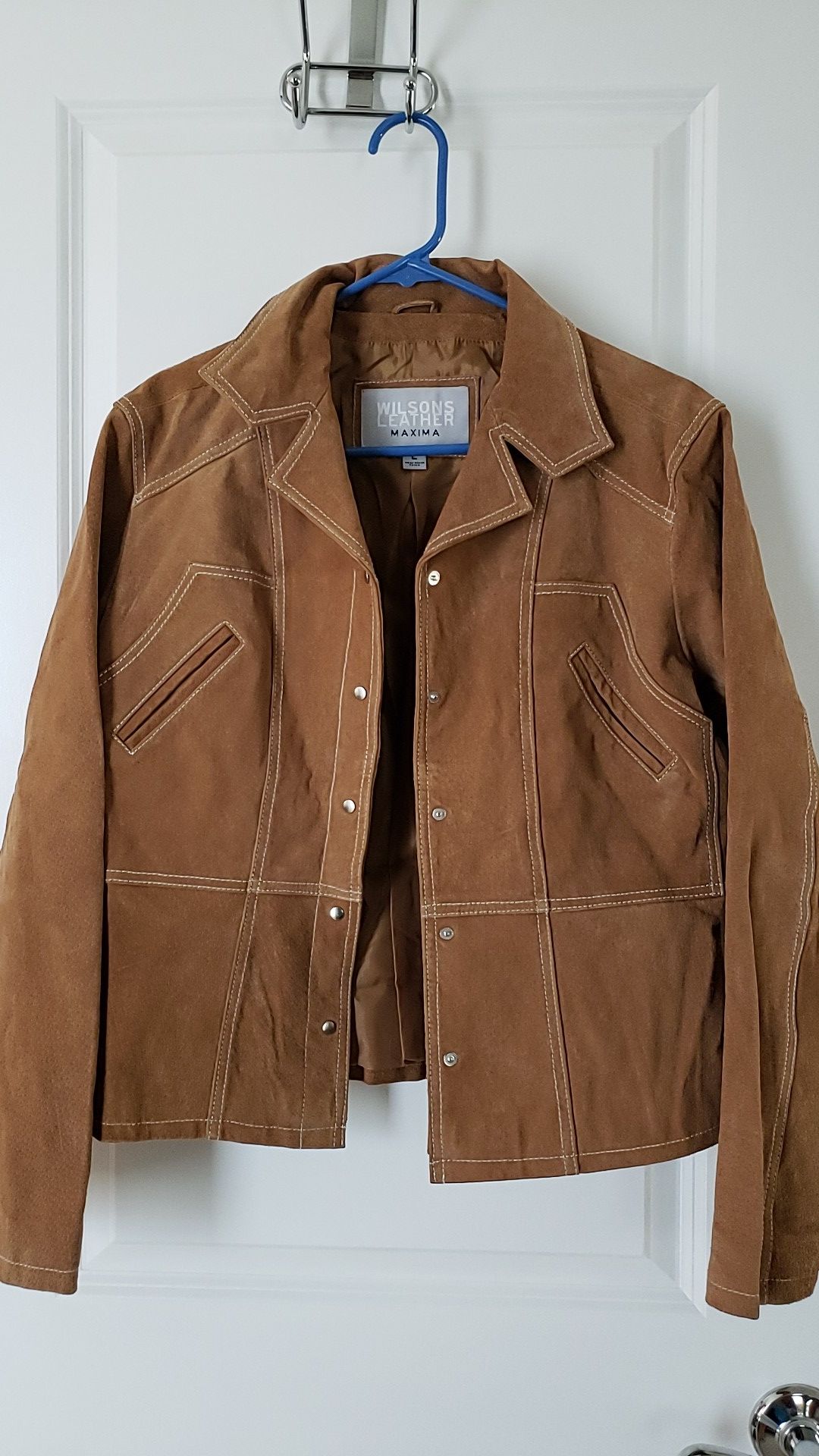 Womens large Brown leather jacket