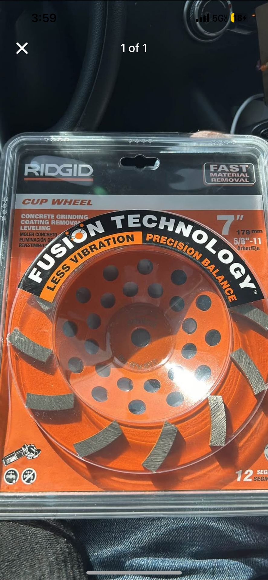 Ridgid Cup Wheel