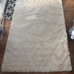 Cream Colored Rug, 5'x7''- Excellent Condition