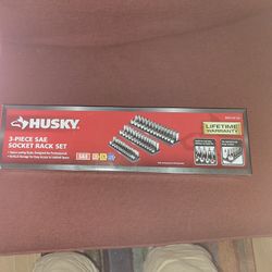 Husky 3-piece SAE Socket Rack Set 