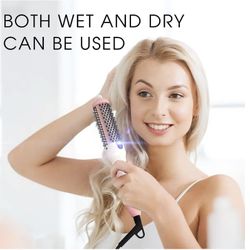 Professional Thermal Heated Ionic Hot Curl Brush Iron Ceramic Round 1.25” Pink 9 Temperature New NIB