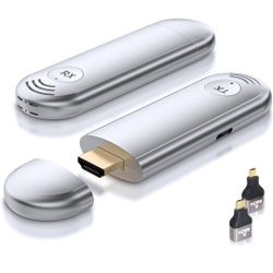 Wireless HDMI Transmitter Receiver 4K HDMI Extender 100FT Plug & Play for Projector TV