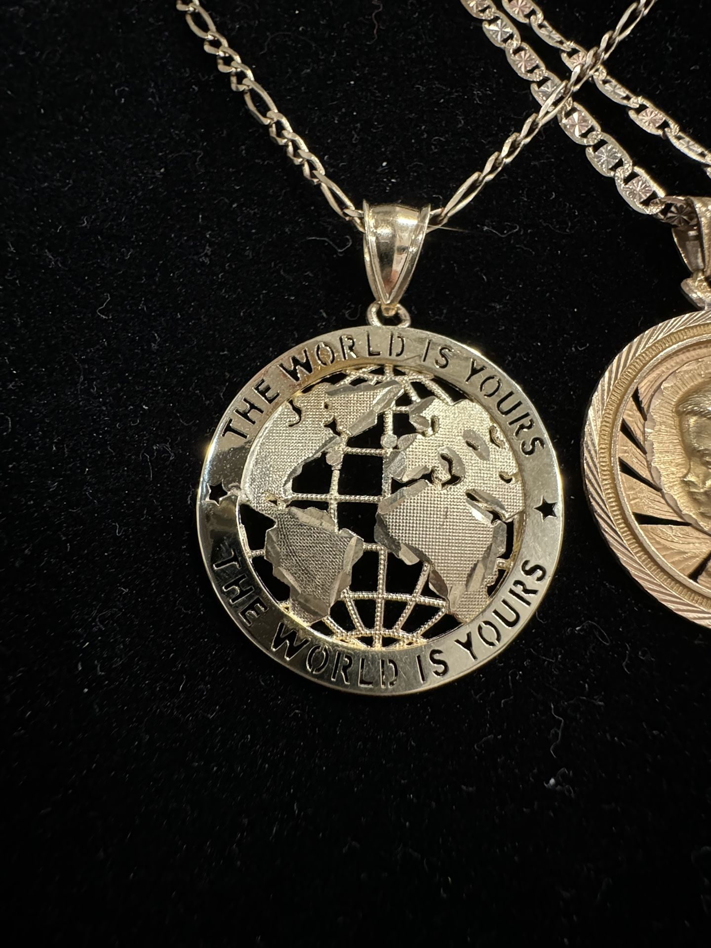 World Is Your 10k Gold Pendant