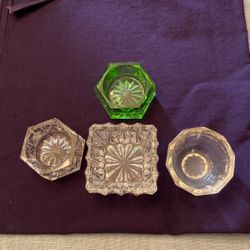 Vintage Crystal Salt Cellars