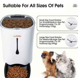 WOPET Automatic Pet Feeder Food Dispenser for Cats and Dogs–Features: Distribution Alarms,Portion Co