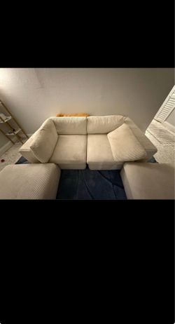 Couch with ottoman 200