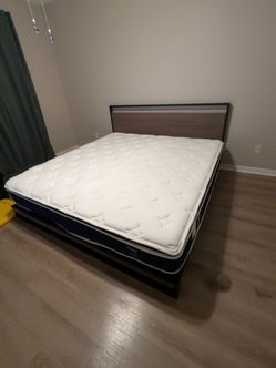 King size bed and frame