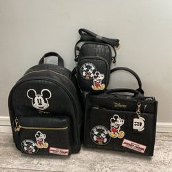NWT Mickey Backpack, Purse And Phone Crossbody Bag In Set