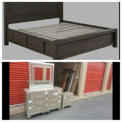 Complete queen bedroom set( mattress include)
