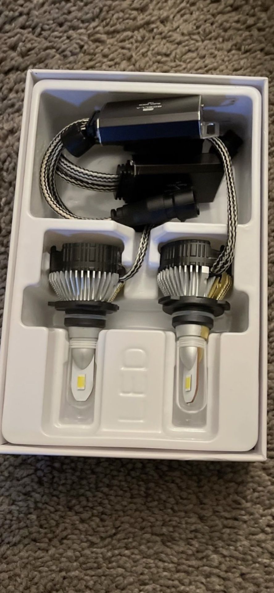 9007/HB5 LED Headlight Bulbs 100000 Lumens Super Bright 60W 6000K White High Beam/Low Beam LED Headlights Conversion Kit with Fan, Pack of 2