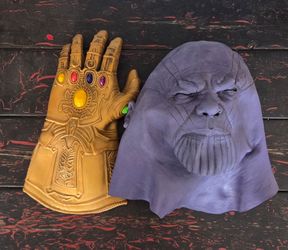 Thanos Mask & Infinity Gauntlet Marvel Costume Cosplay Set