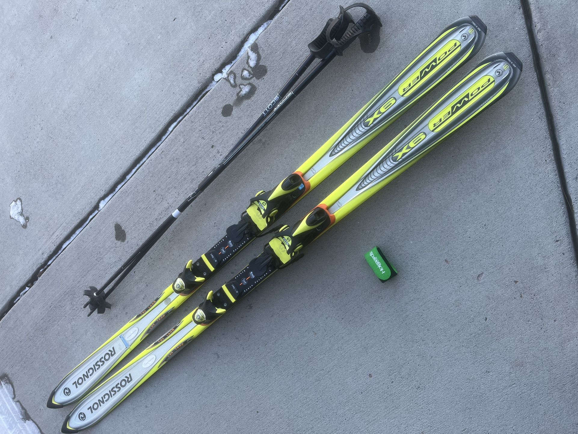 Rossignol 9X Skis With Scott Poles, 181CM