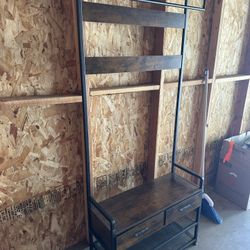 Coat Rack w Shoe Bench 