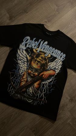 Rebel vengeance black graphic t shirt/ size-M