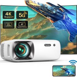 Brand New Outdoor Projector 4K with WiFi and Bluetooth: 20000L 600 ANSI Native 1080P Projector