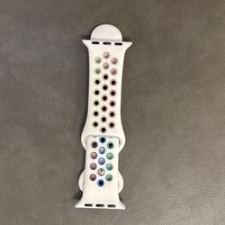 White Rainbow Apple Watch Band