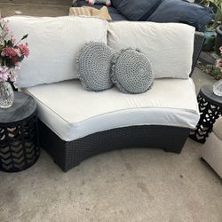 Patio Bench And 2 Sides Table 