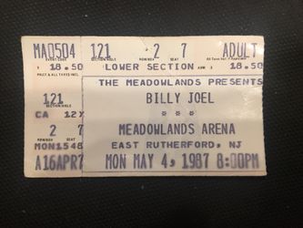 Billy Joel 1987 Concert Ticket Stubs