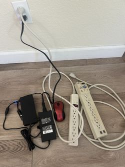 Dell Docking Station, Outlet Surge Protector Power Strip, Mouse