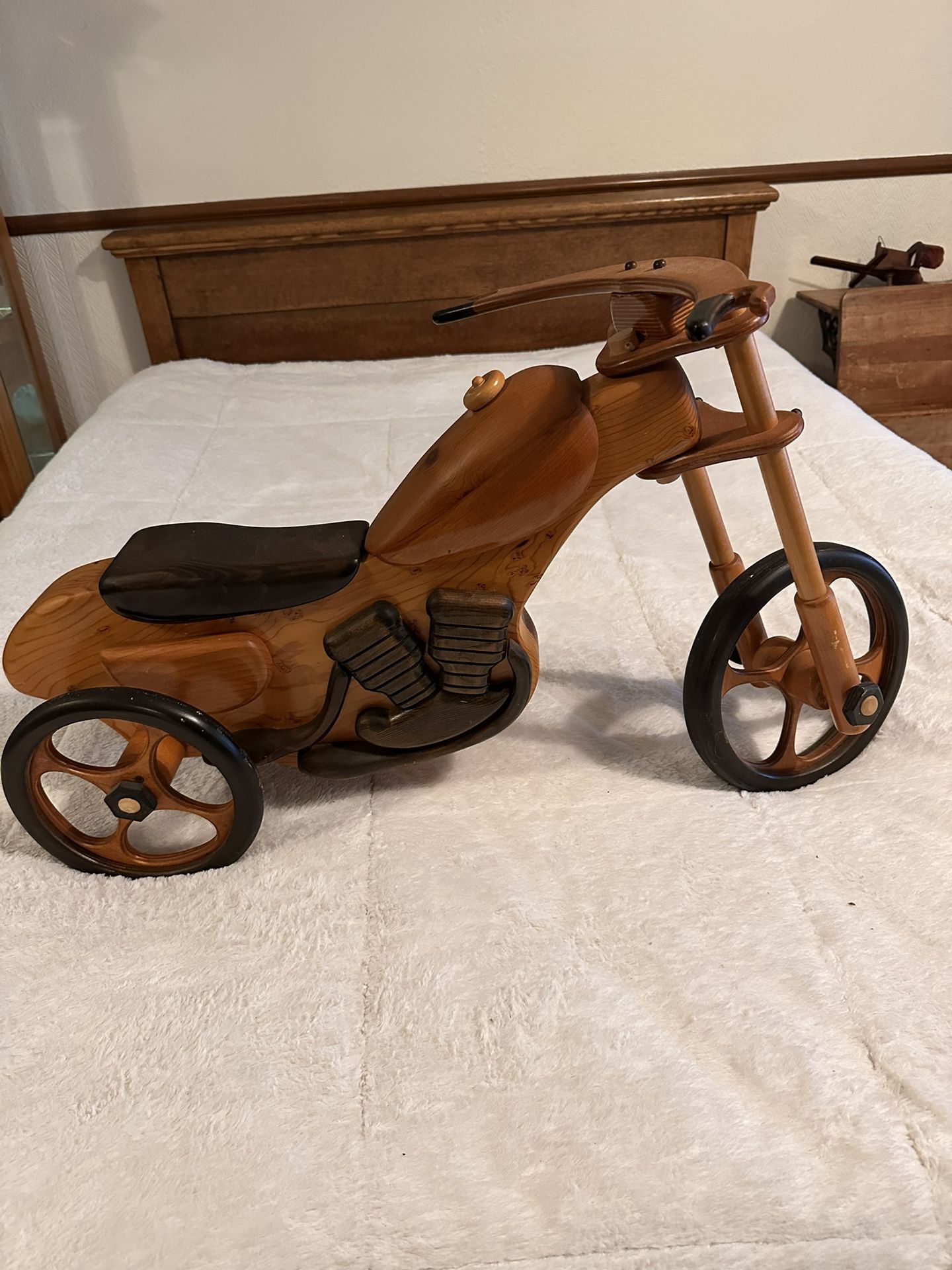 Handmade Wooden Motorcycle 