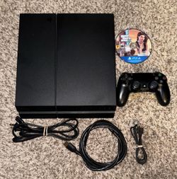 SONY PLAYSTATION 4 PS4 CONSOLE WITH VIDEO GAME & CONTROLLER