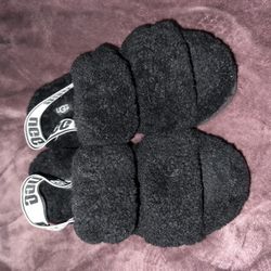 Black Ugg Slippers Size 8