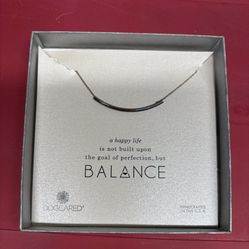 Dogeared Balance Tube Necklace 18" Sterling Silver