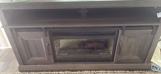 Fireplace tv stand