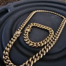 I Deliver I Ship 14k Gold Plated Chain Set