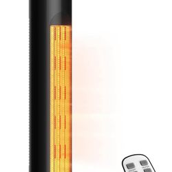 Space Heater for Indoor Use, 34" Space Heater for Large Room, 1500W Tower Heater with Remote, Adjustable Thermostat, 12H Timer, 70 Oscillation, Overhe