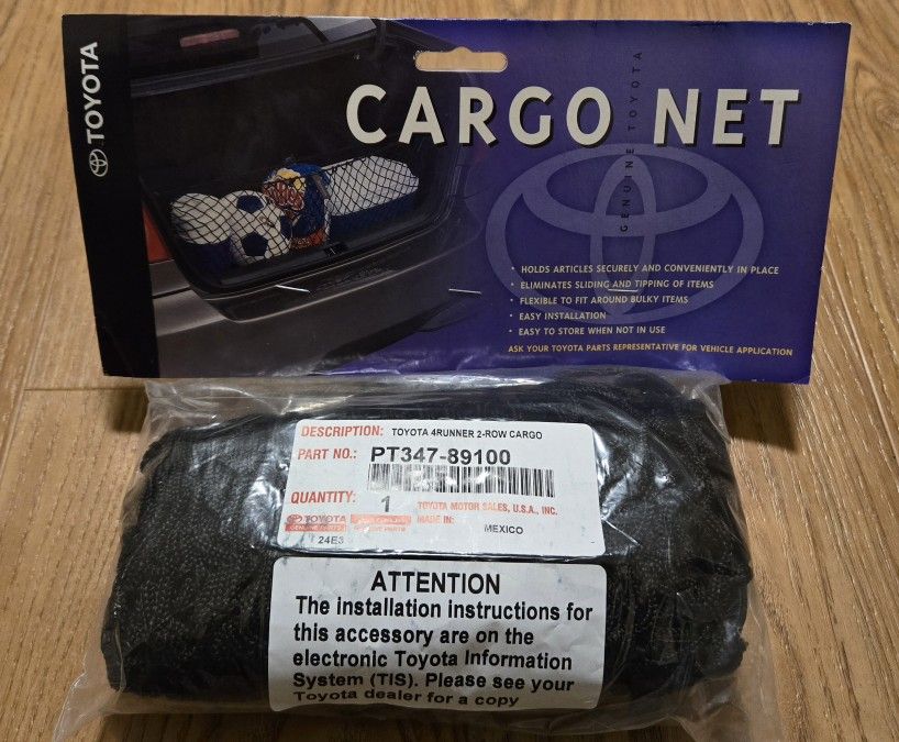 Toyota 4Runner Genuine 2 Row Cargo Net Envelope Part 2010-2024 PT(contact info removed)0 NWT
