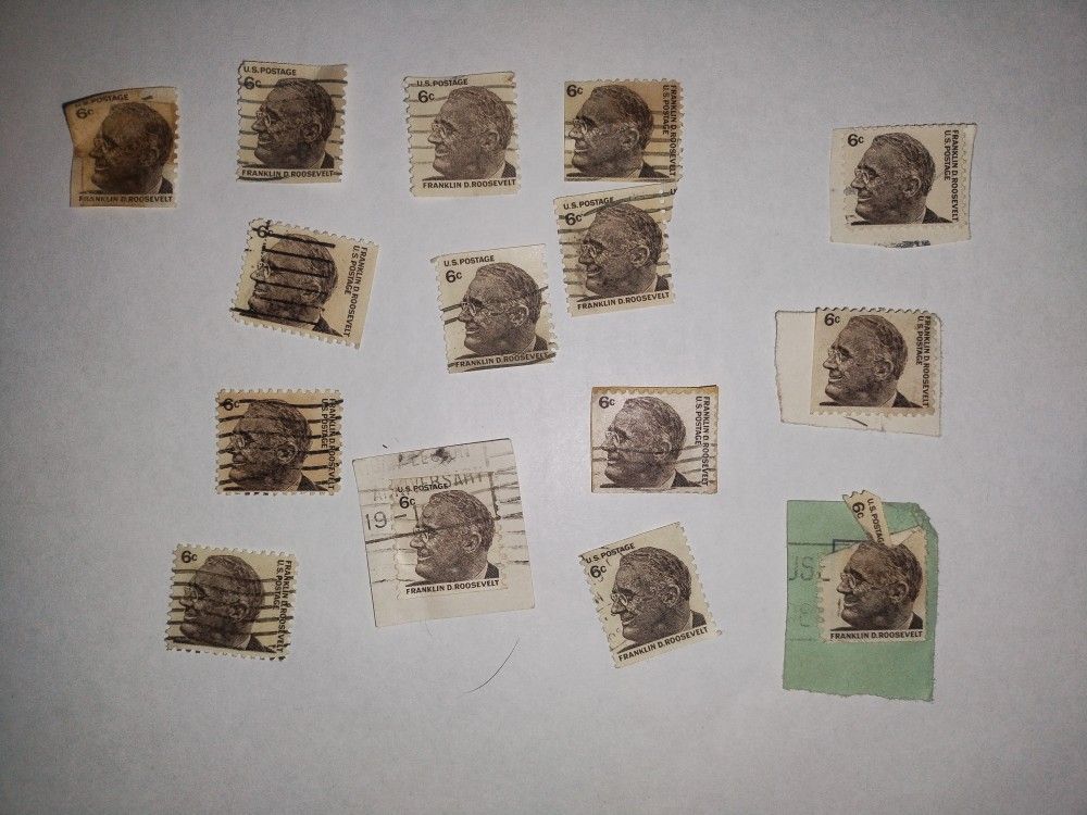 Rare 6 cent Franklin D. Roosevelt U.S. postage stamps (set of 15)