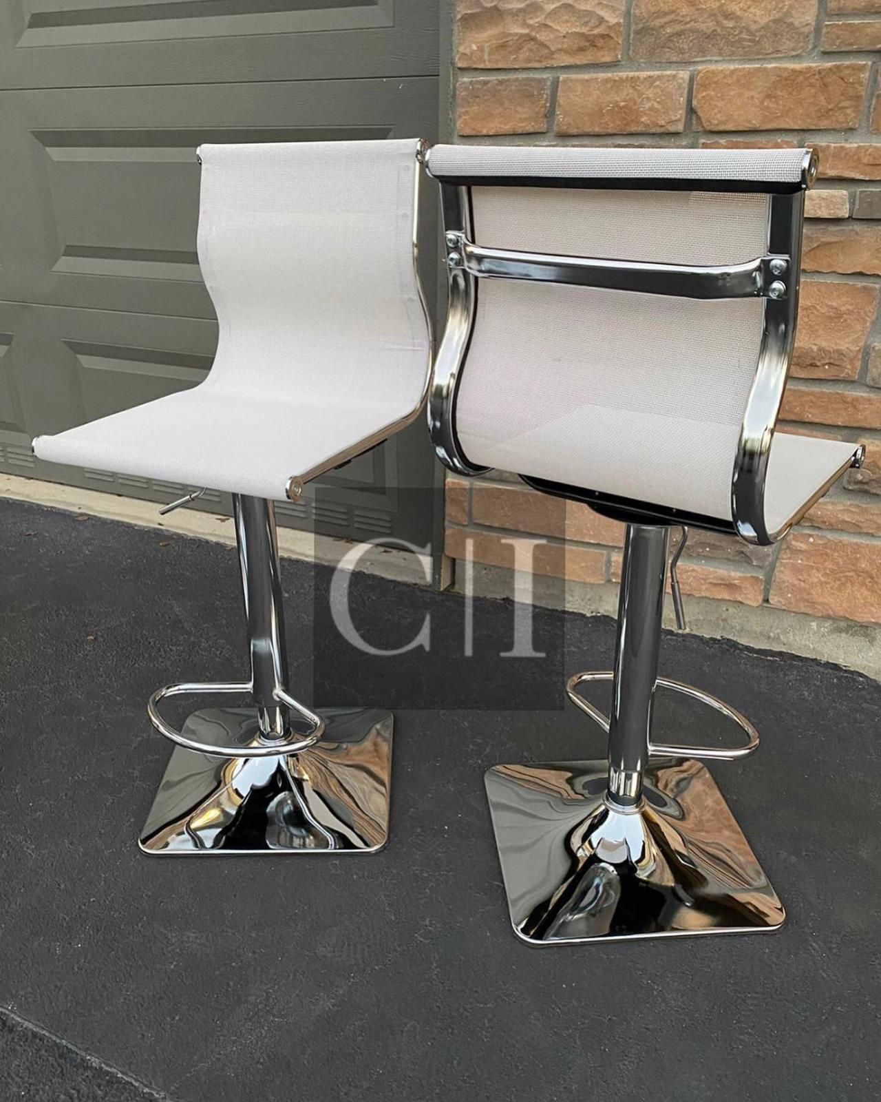New 2 White Bar Stools