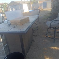 Patio Tall Hot Rock Table