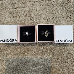 PANDORA Wise Owl Graduation Charm, Pandora White Daisy Flower Spacer Charm