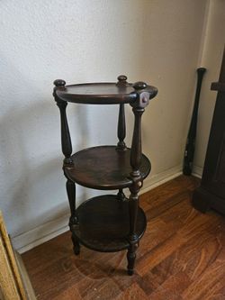 3 tier antique wood stand
