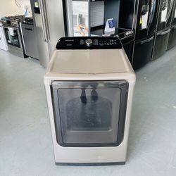 Samsung 7.4 Cu. Ft. Champagne Dryer With Sensor Dry - DVE50TC X 0 