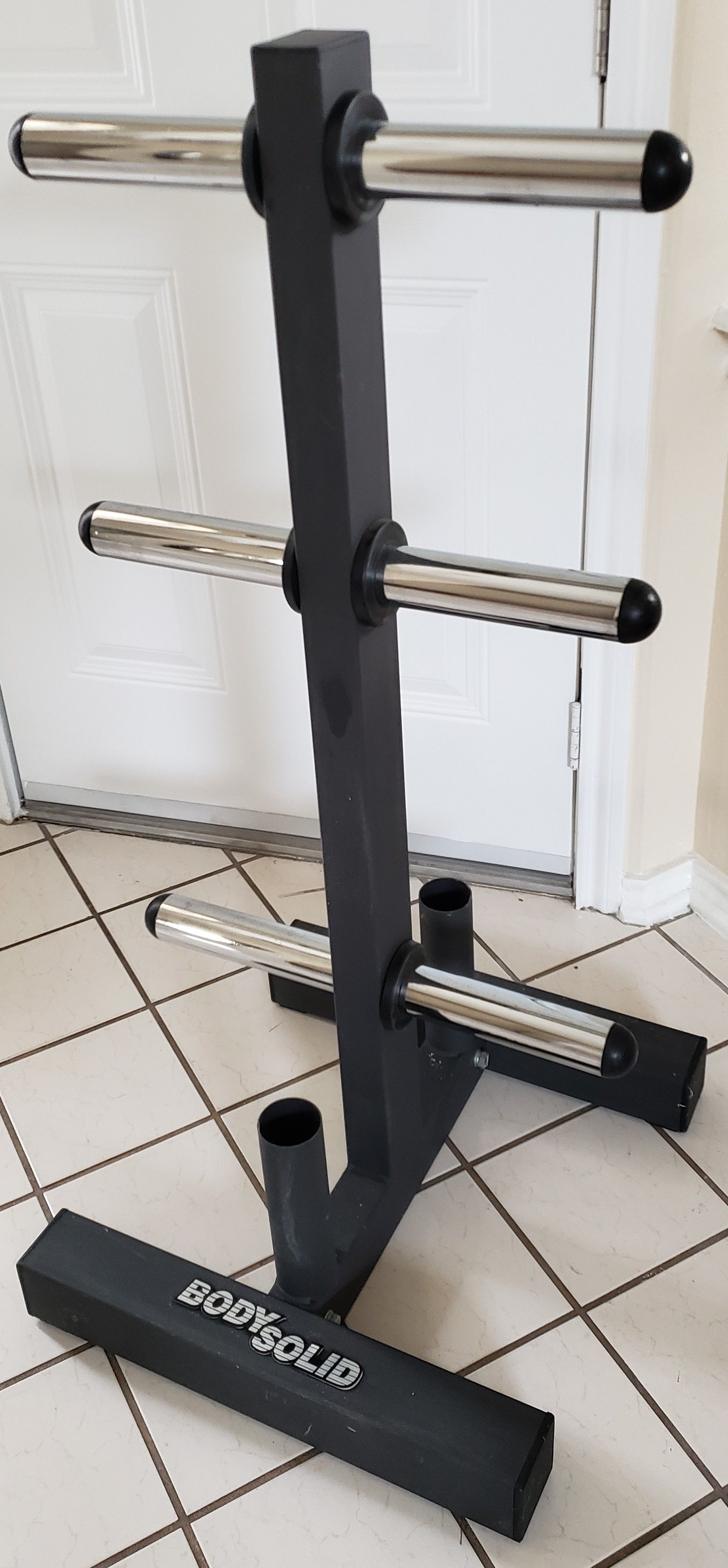 BODY SOLID Commercial WT46 Olympic Plate Tree Bar Holder Body
